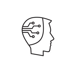 Ai related icon on background for graphic and web design. Simple illustration. Internet concept symbol for website button or mobile app.