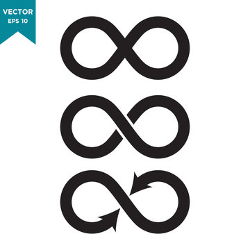infinity vector icon in trendy flat design 