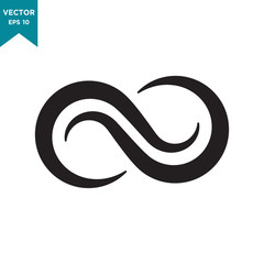 infinity vector icon in trendy flat design 