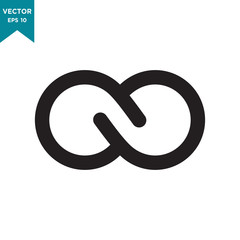 infinity vector icon in trendy flat design 