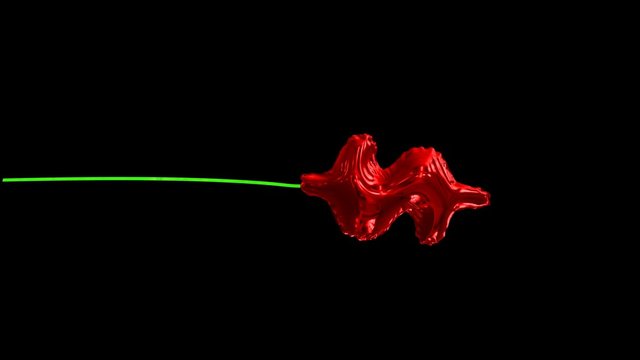 3d animated floating balloon typography text with  dynamic string and alpha usd