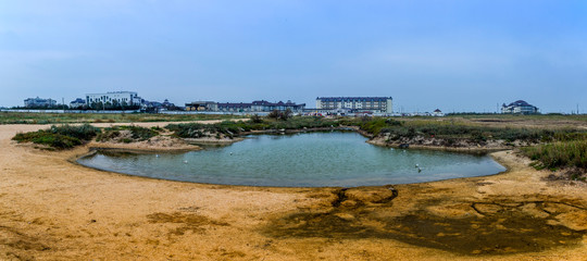a salty firth near the sea beach