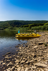 Fototapeta premium catamarans on Dniester river