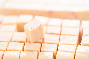 Candy cane fudge