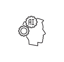 Ai related icon on background for graphic and web design. Simple illustration. Internet concept symbol for website button or mobile app.