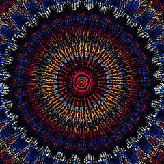 Vector mosaic art pattern. Curved mosaic image