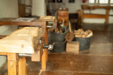 Werkbank in einem Atelier