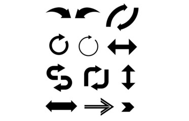 A set of unique vector arrows