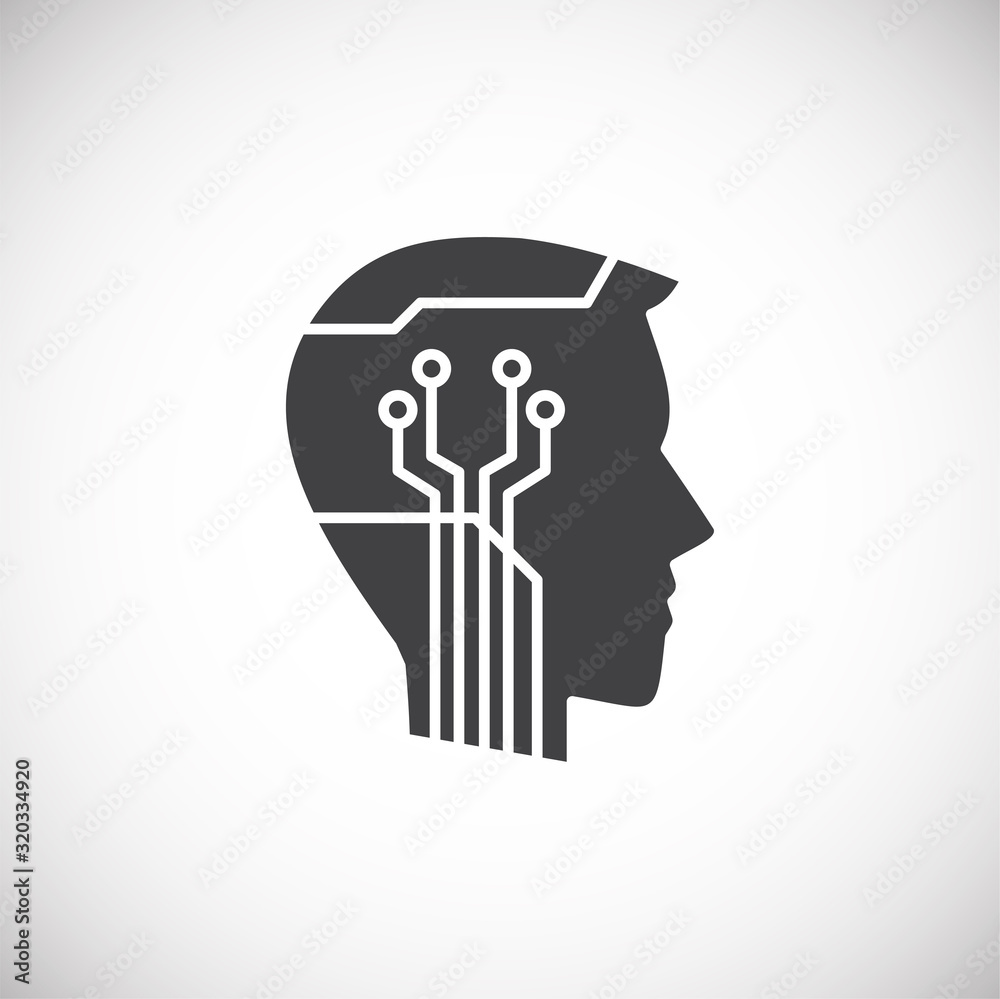 Poster ai related icon on background for graphic and web design. simple illustration. internet concept symb