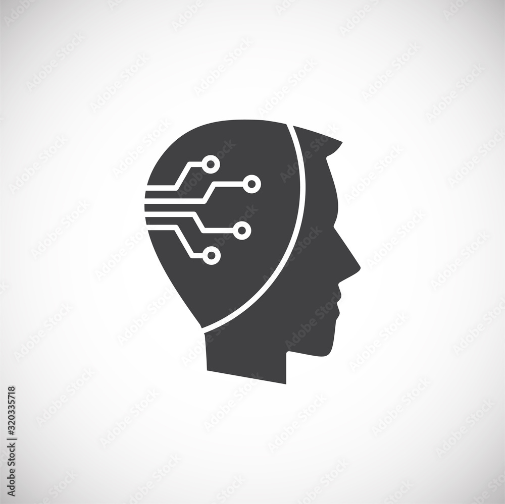 Poster ai related icon on background for graphic and web design. simple illustration. internet concept symb