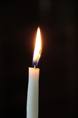 Burning candle flame Candlemas celebration