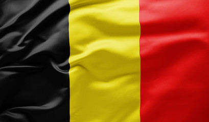 Fototapeta premium Waving national flag of Belgium