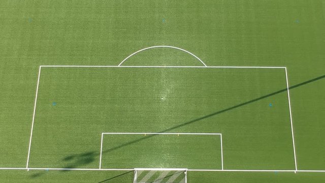 Football pitch pan out / zoom out