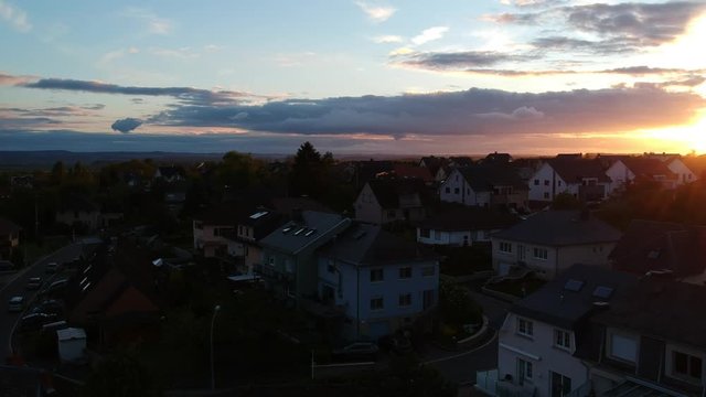 Sunset in the suburbs of Luxembourg