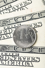 Russian ruble and american dollar