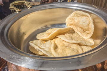 Indian cuisine. Pies with potatoes, steamed