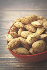 Healthy Almond Nuts in shells 