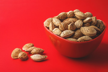 Healthy Almond Nuts in shells 