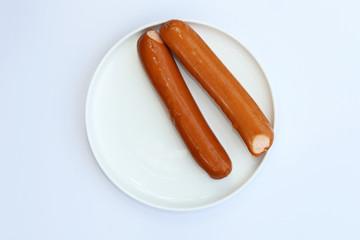 Vegetarian sausages. Plant based meat concept.