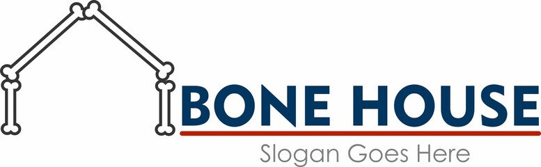 bone house logo design vector 