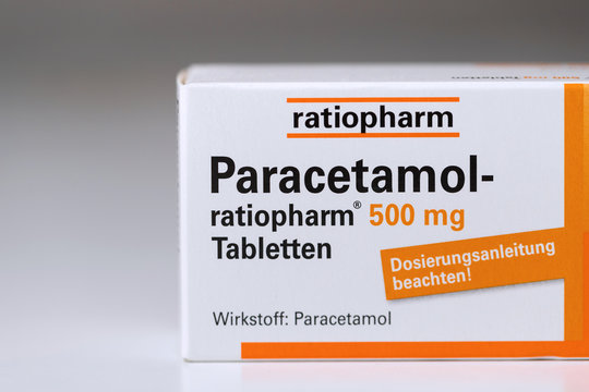 siegen, North Rhine-Westphalia/germany - 01 02 2020: paracetamol 500 mg pain medication siegen germany