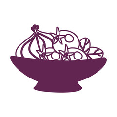 bowl with vegetables healthy food