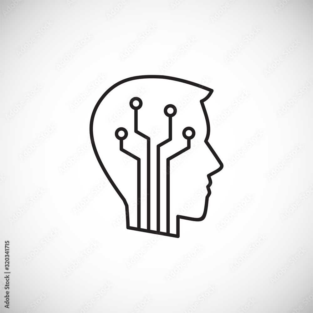 Poster ai related icon on background for graphic and web design. simple illustration. internet concept symb