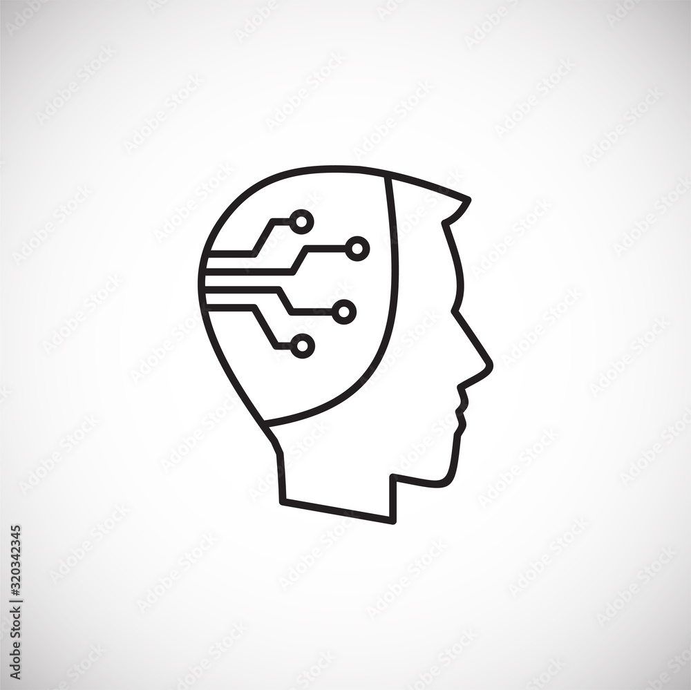 Poster ai related icon on background for graphic and web design. simple illustration. internet concept symb