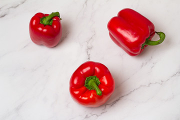 red peppers on a plate