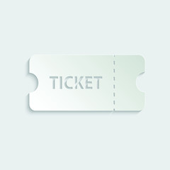 paper ticket icon -  vector