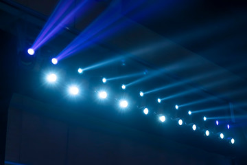spotlights on a theatre stage