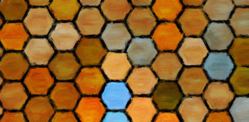 Large watercolor paint strokes on canvas. Simple modern art drawing. Multicolored background in oil painting style. Energy of bright colors. Hand made acrylic abstraction. Surreal impressionism print.