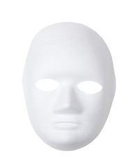 White mask isolated on a white