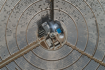 Aerial view of solar thermal plant