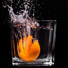 Orange in glass
