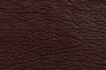 Fototapeta premium Background surface of natural dark brown leather