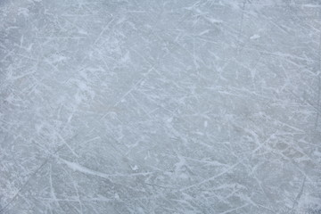texture of traces of ice skates on the ice