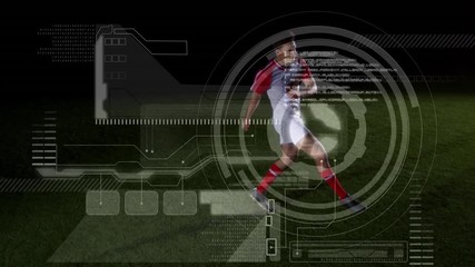 Data processing with soccer players playing - Powered by Adobe