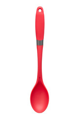 spoon, tool, red, cutlery, isolated, utensil, accessory, eat, kitchen, object, plastic, white, background, setting, dining, kitchenware, ladle, scoop, cook, culinary, domestic, preparation