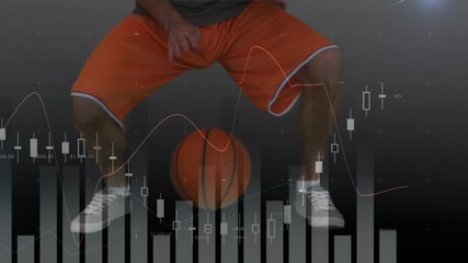 Data processing with basketball player playing - Powered by Adobe