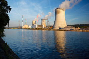 Nuclear Power Station At River, Belgium - 320348148
