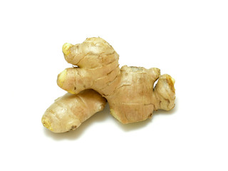 fresh ginger isolated on white background
