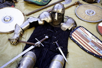 Medieval armor helmet