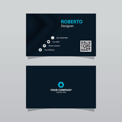 Dark bussines card template. Elegant element composition design with clean concept.