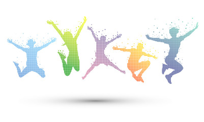 bambino, saltare, cromoterapia, gioco, giocare  © xyz+