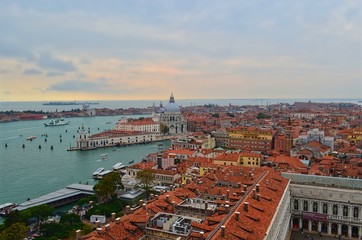 panoramic view of one part of the city from the height of St. Mark's tower