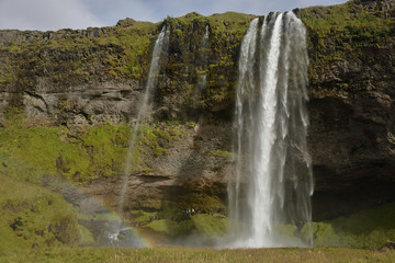 Obraz premium Iceland, Waterfall of Seljalandsfoss, Water wonders 