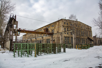 Abandoned territory of the MIG Aircraft Building Plant in Moscow, Russia