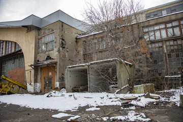 Abandoned territory of the MIG Aircraft Building Plant in Moscow, Russia
