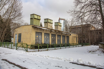 Abandoned territory of the MIG Aircraft Building Plant in Moscow, Russia